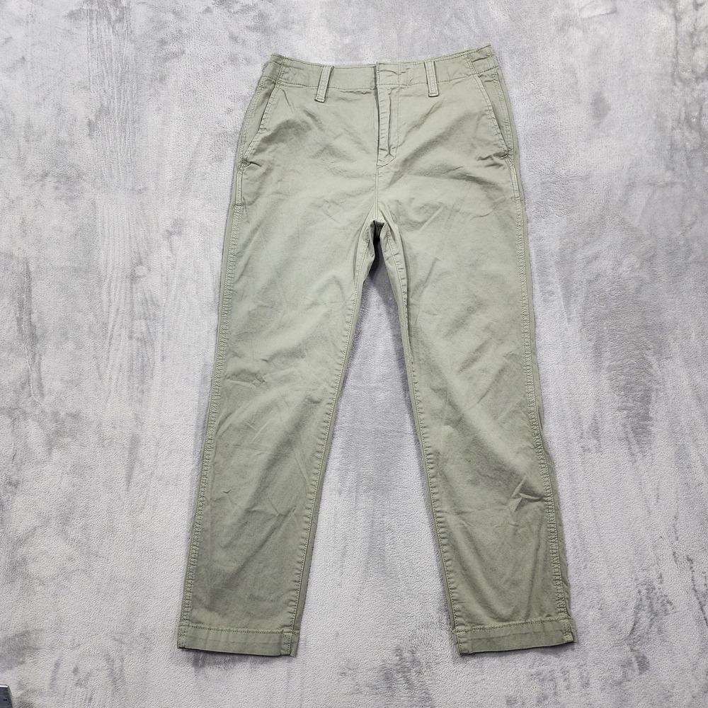 Gap Pants Womens 4 Green Chino Twill Straight Leg Ankle Stretch‎ Casual Office